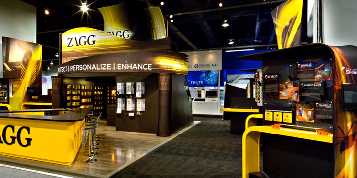 ZAGG CES Booth: Front counter and view of booth store