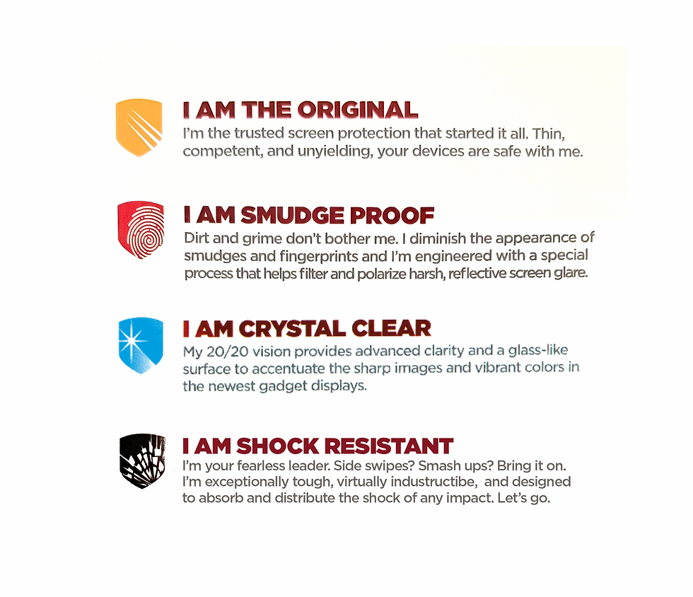 Invisible Shield Color and Logo System, created for the redesigned packaging