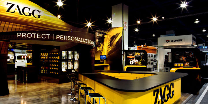 ZAGG CES Booth: Front counter and view of booth store