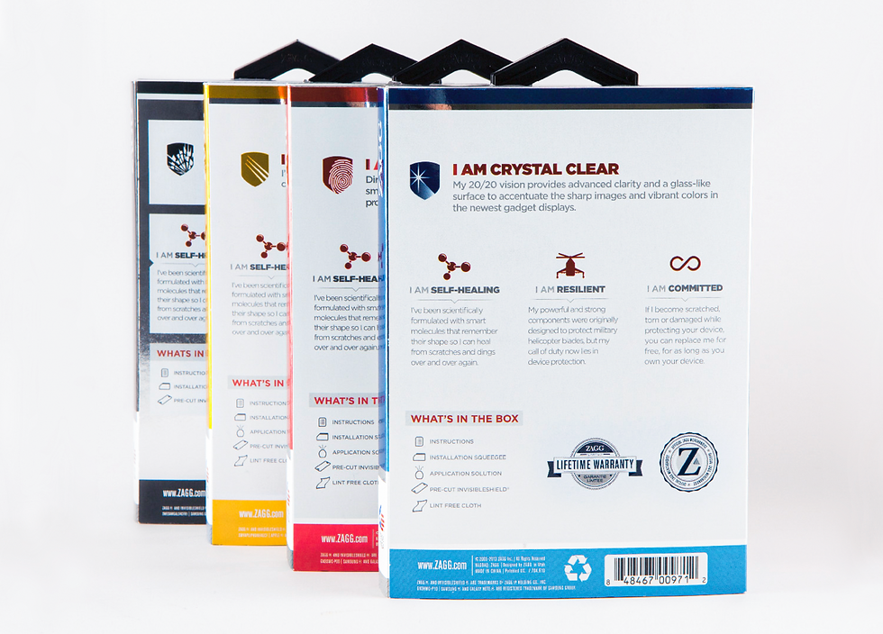 Invisible Shield Packaging Back