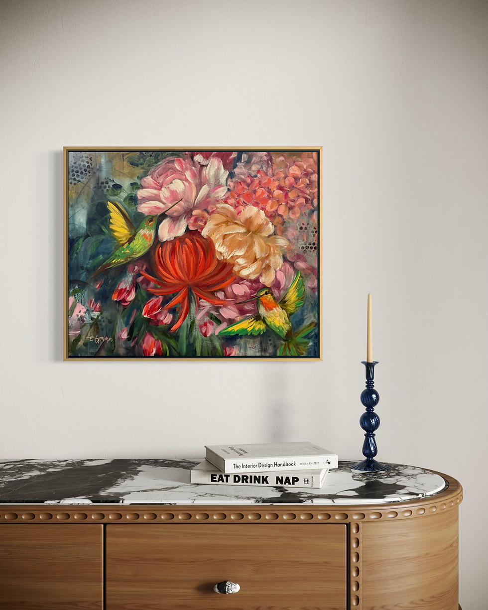 Thumbnail: *Sold* Alive with Promise 20x24 Framed Mixed Media Oil on Canvas