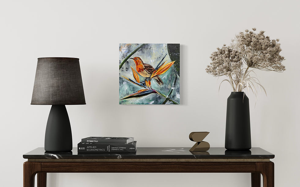 Thumbnail: “Watchful Wings” – 12x12 Original Acrylic Painting on Canvas