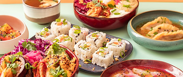 sushis ramens poké-bowls gyozas