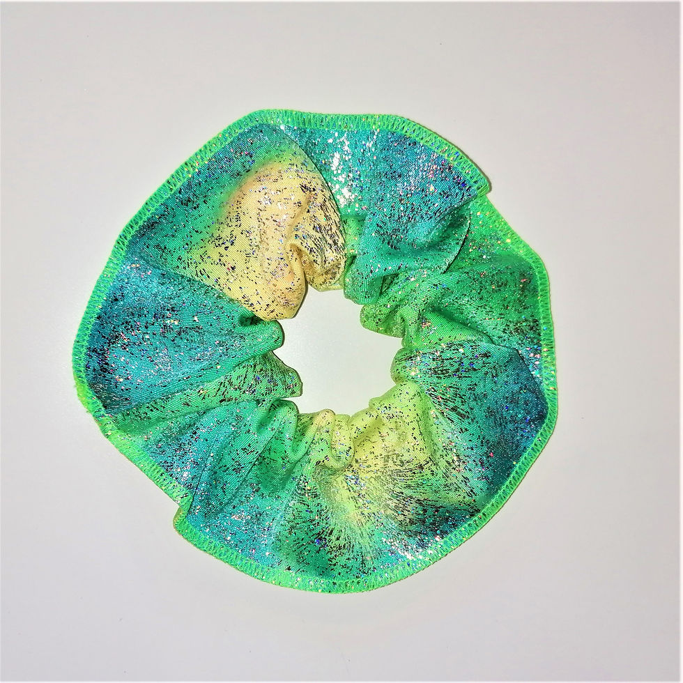 elastico glitter verde