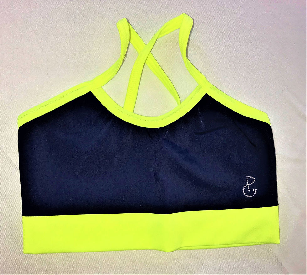 Miniatura: top bretelline bimba blu e fluo