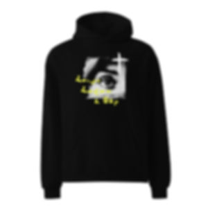 Hope Faith and Love Black Unisex Oversized Hoodie
