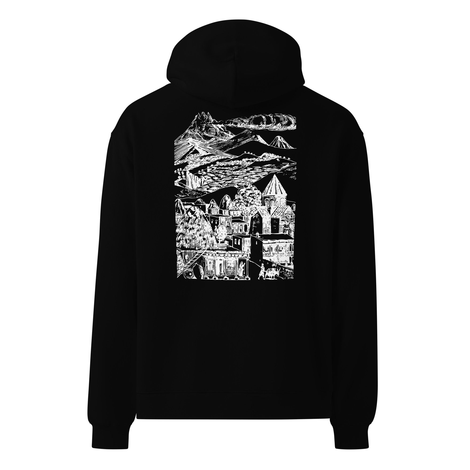 Village 1929 Black Unisex Oversized Hoodie