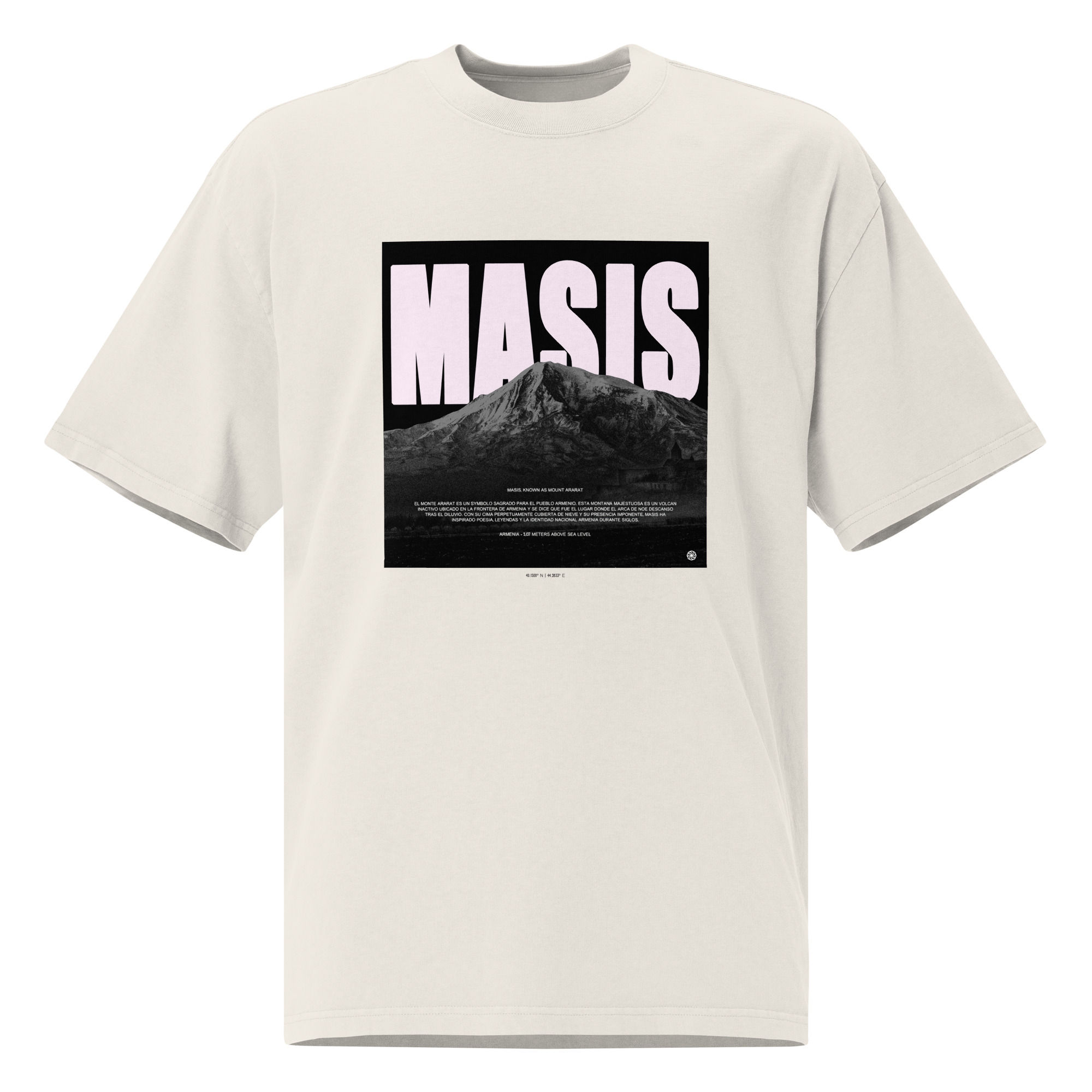 Masis Bone Oversized Faded T-Shirt