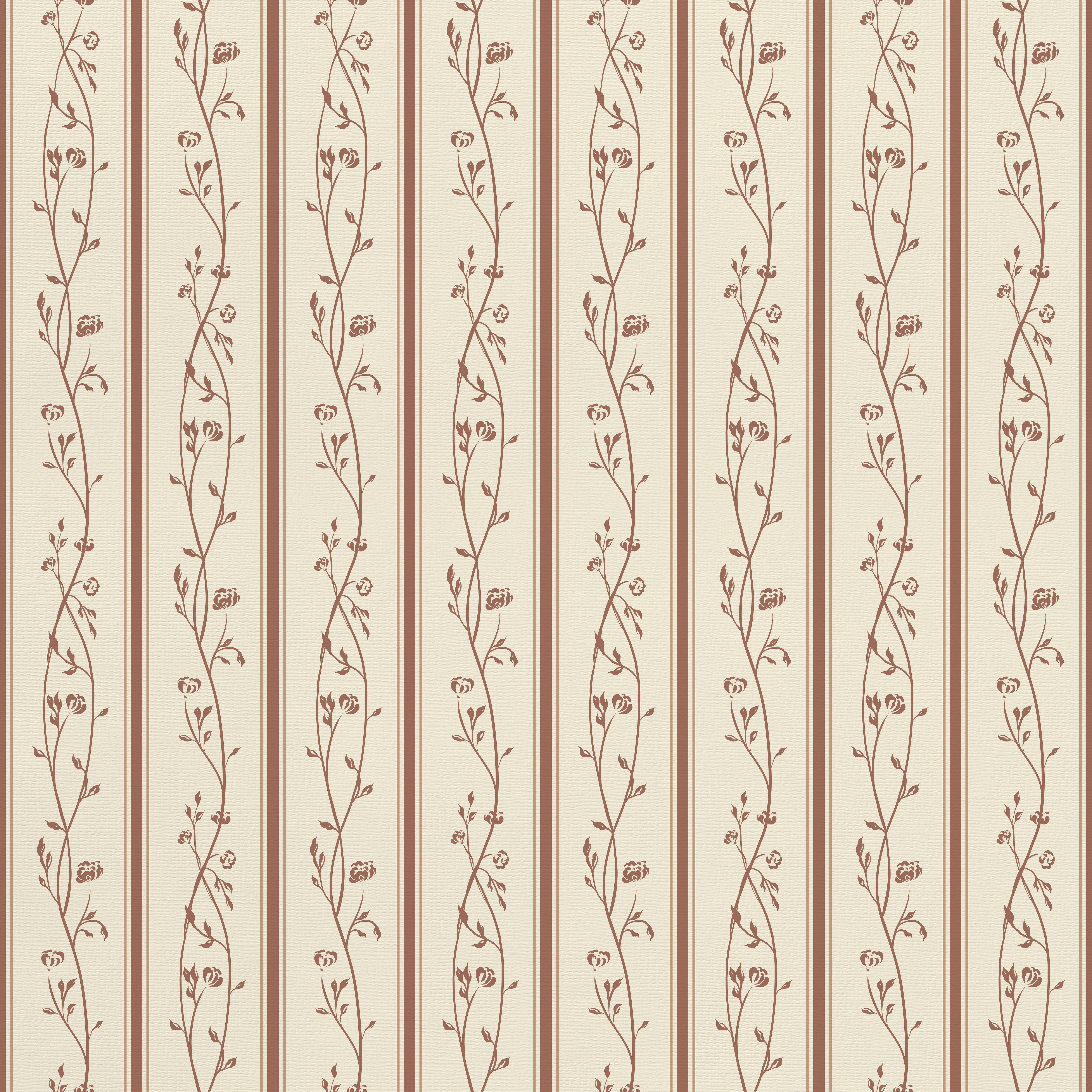 Linette floral stripe wallpaper with delicate botanical vines in vertical stripes