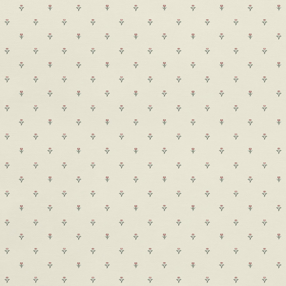 Winnie is a Wallpaper with tiny embroidered floral sprigs in a scattered ditsy pattern