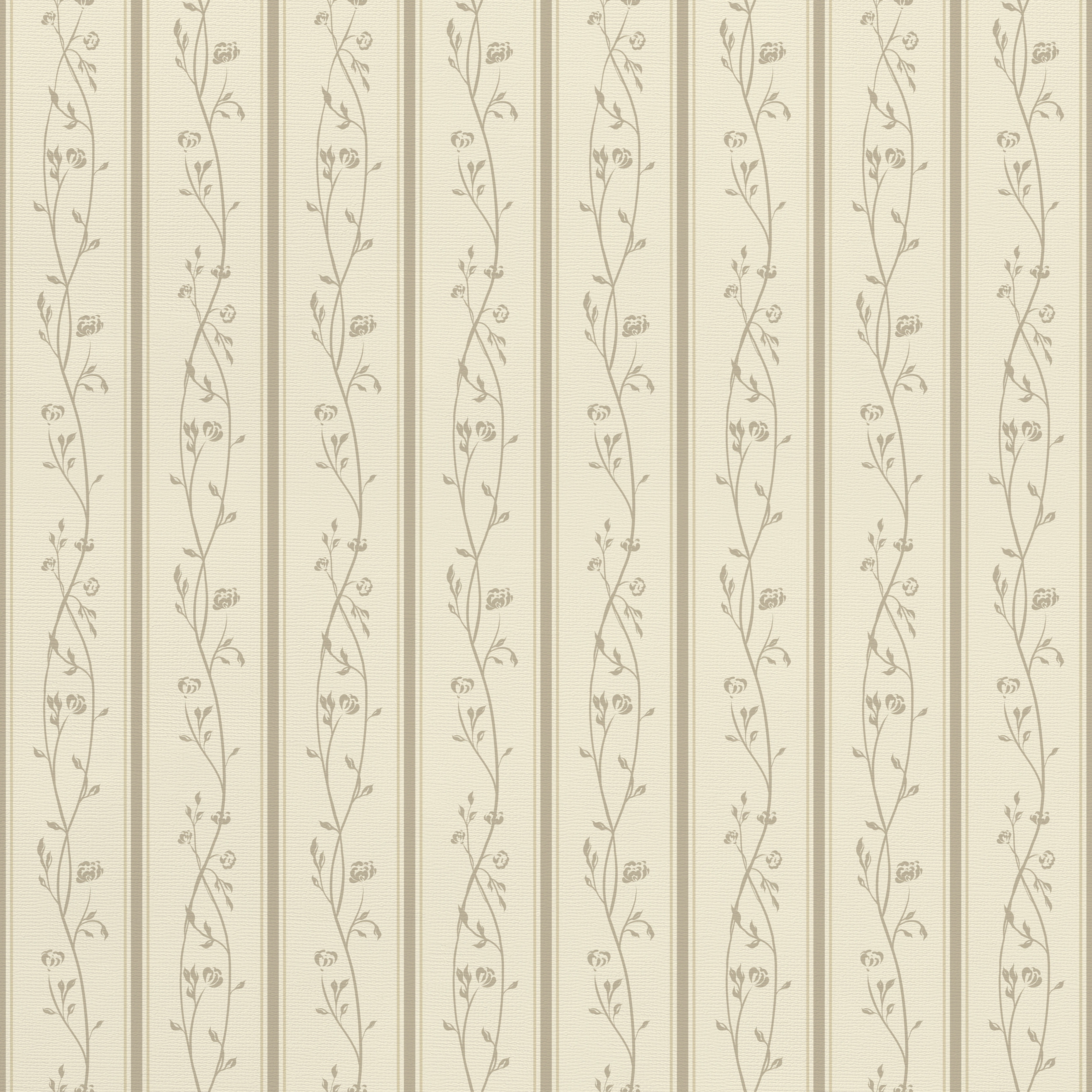 Linette floral stripe wallpaper with delicate botanical vines in vertical stripes