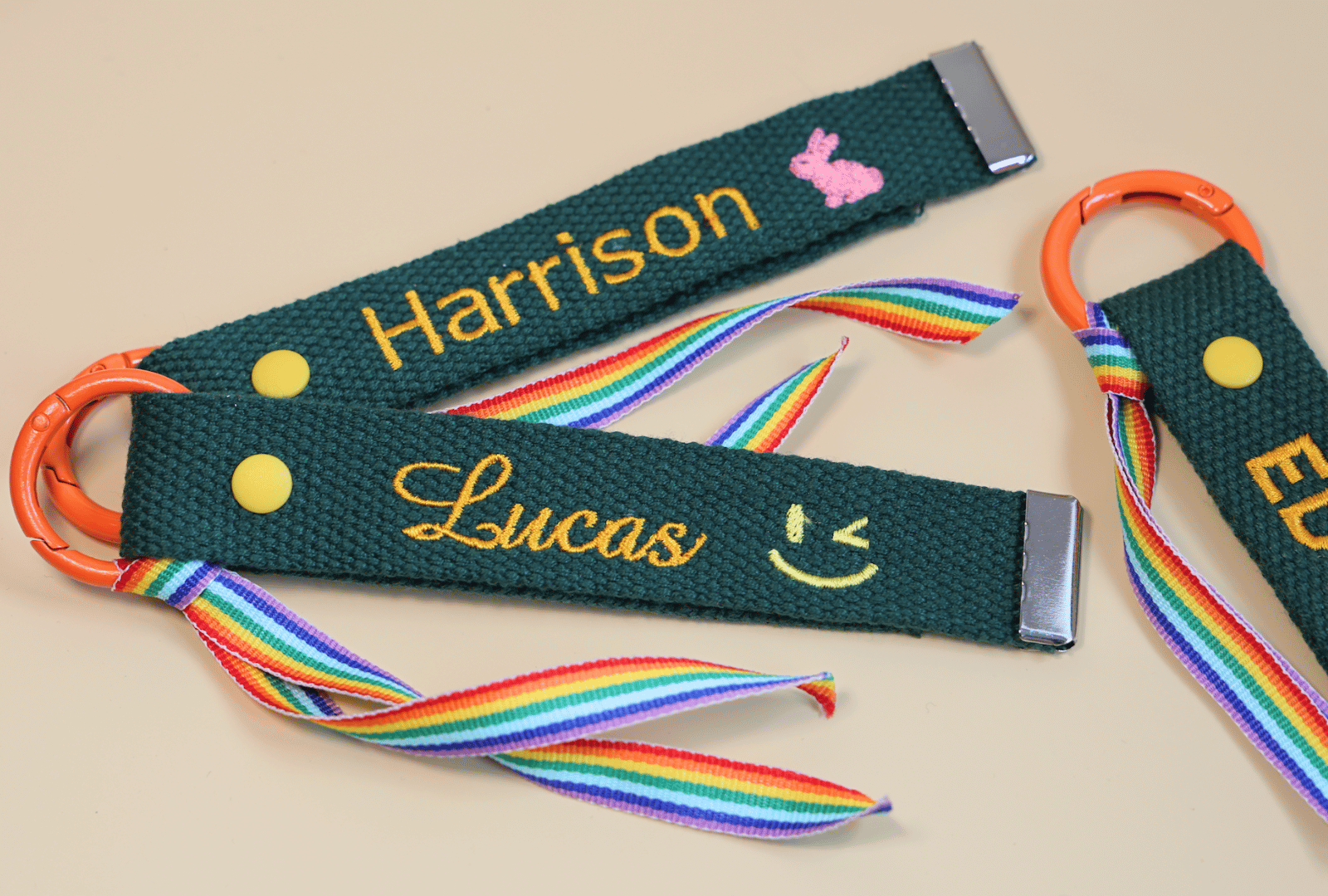 Forest Green personalised children name tag