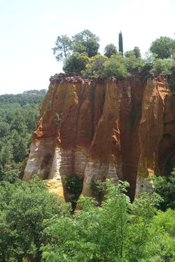 ochre cliffs roussillon luberon provence france