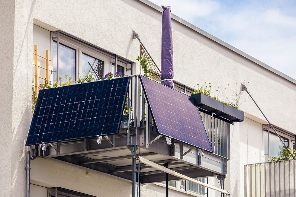 Instalación solar casera de balcón