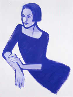 woman in blue