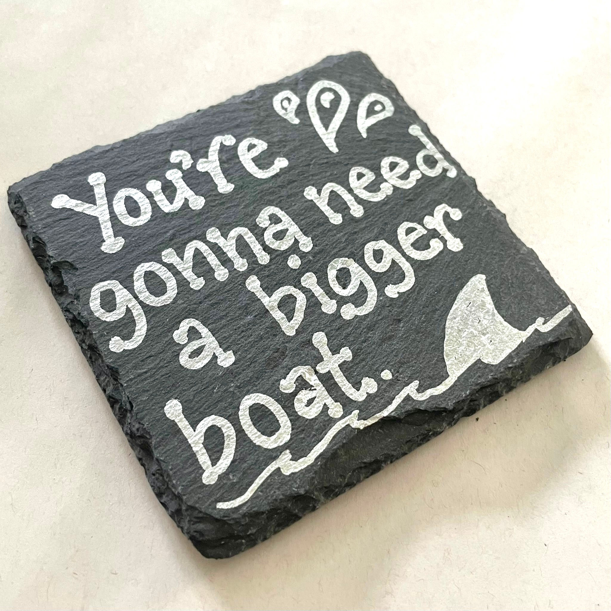 'Jaws' Movie Quote Slate Coaster