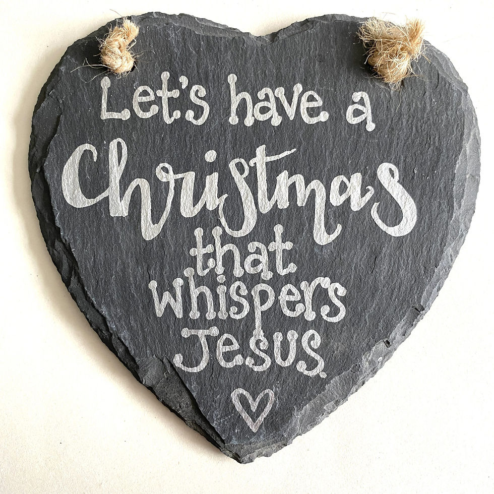 'Whispers' Christmas Slate Heart