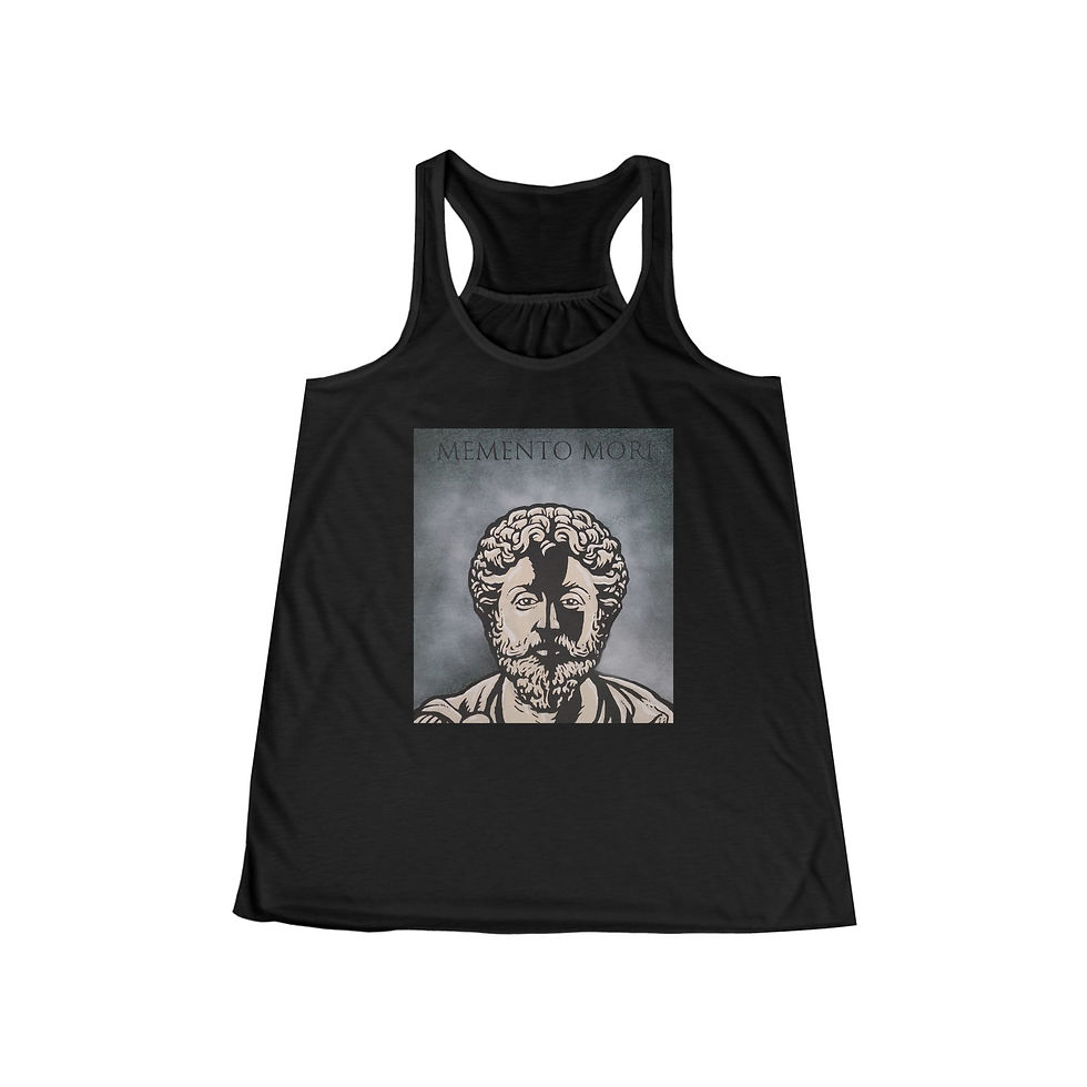 Marcus Aurelius MEMENTO MORI Stoicism Women's Flowy Racerback Tank