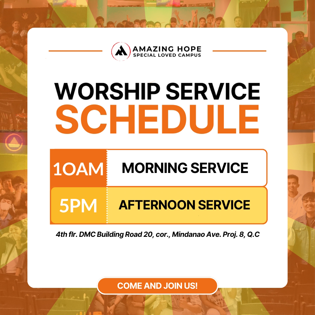Worship Service Schedule poster