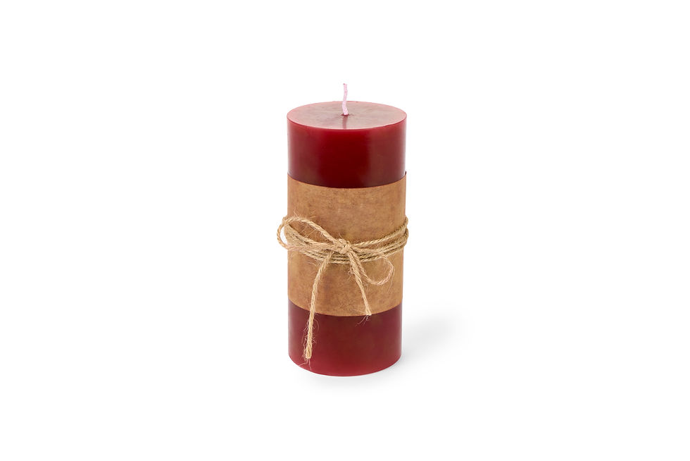 Miniatura: Candela cilindrica rossa