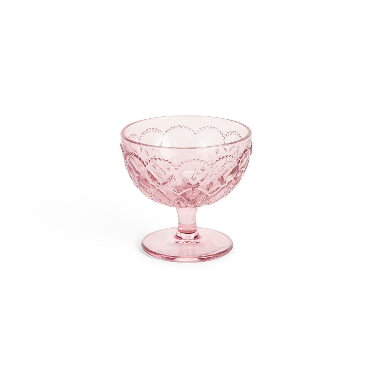 Set 6 coppette in vetro rosa