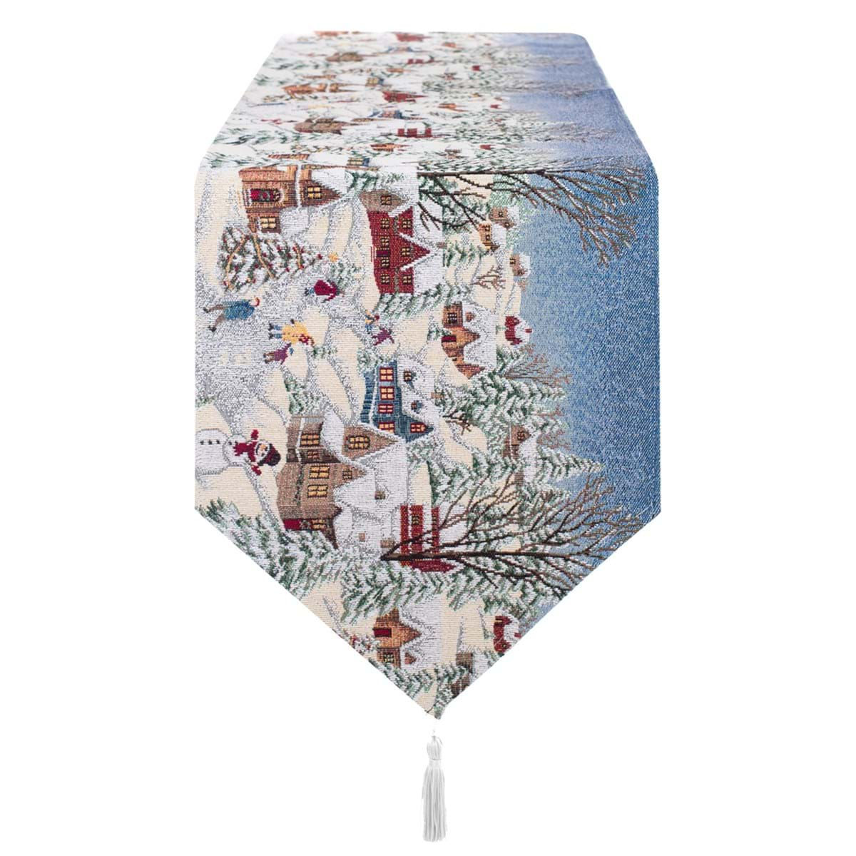 Runner Borgo al pino in gobelin 33 x 170 cm
