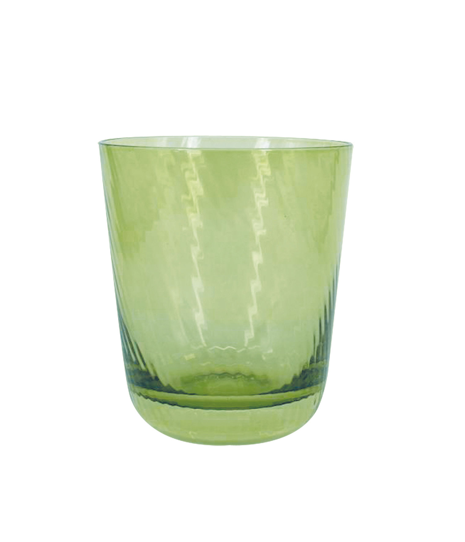 Coppia bicchieri acqua in vetro verde