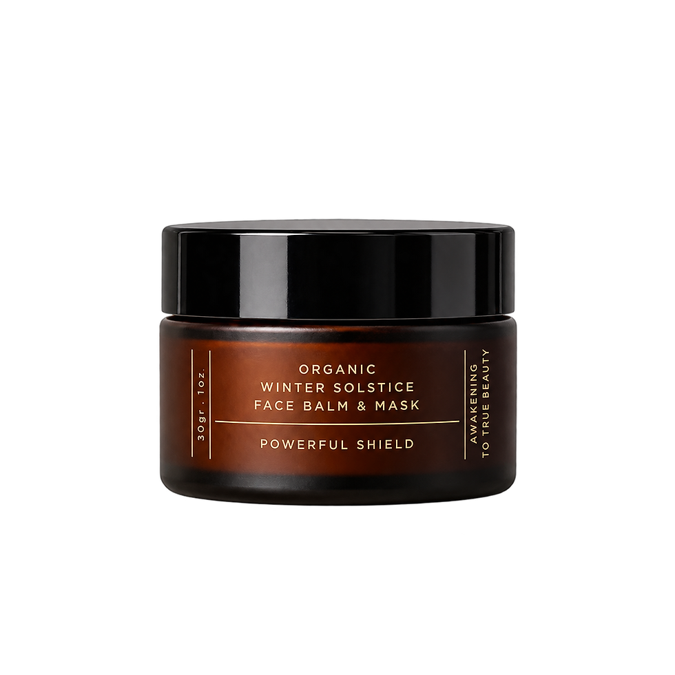 Winter Solstice Organic Face Balm & Mask in bottle