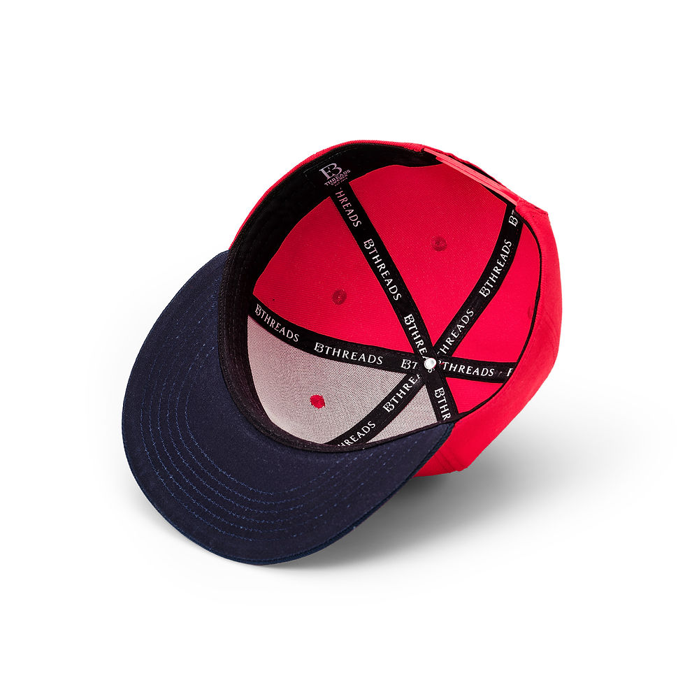 Thumbnail: E3 Threads Snapback Cap – Red / Navy Brim