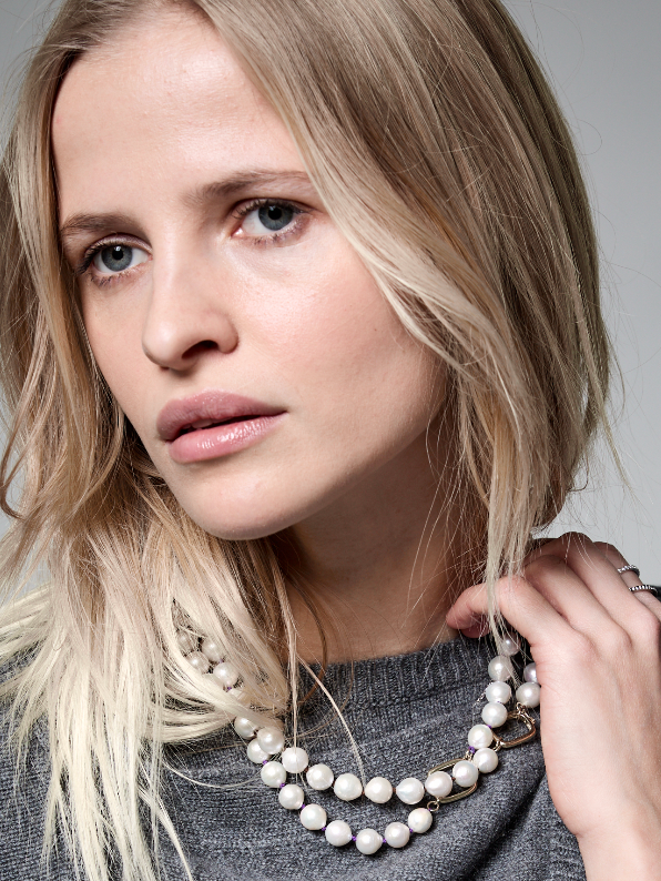 Thumbnail: Necklace Fresh water (baroque) pearls string