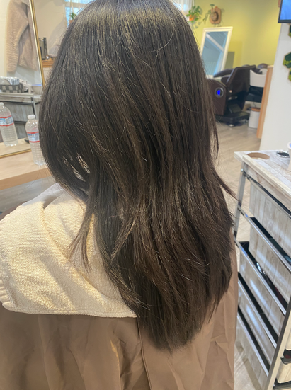 Hair before perm 