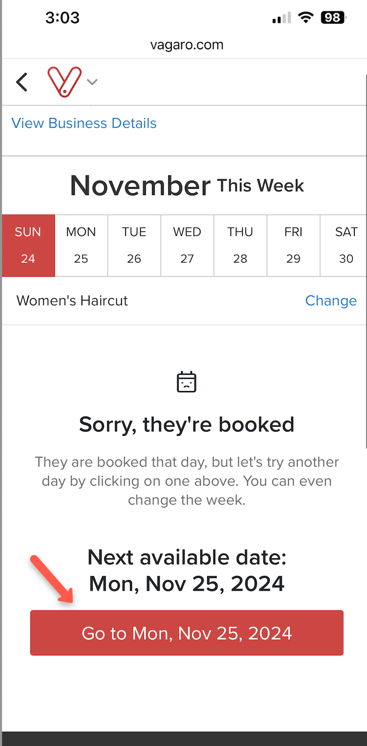 Next Available Date