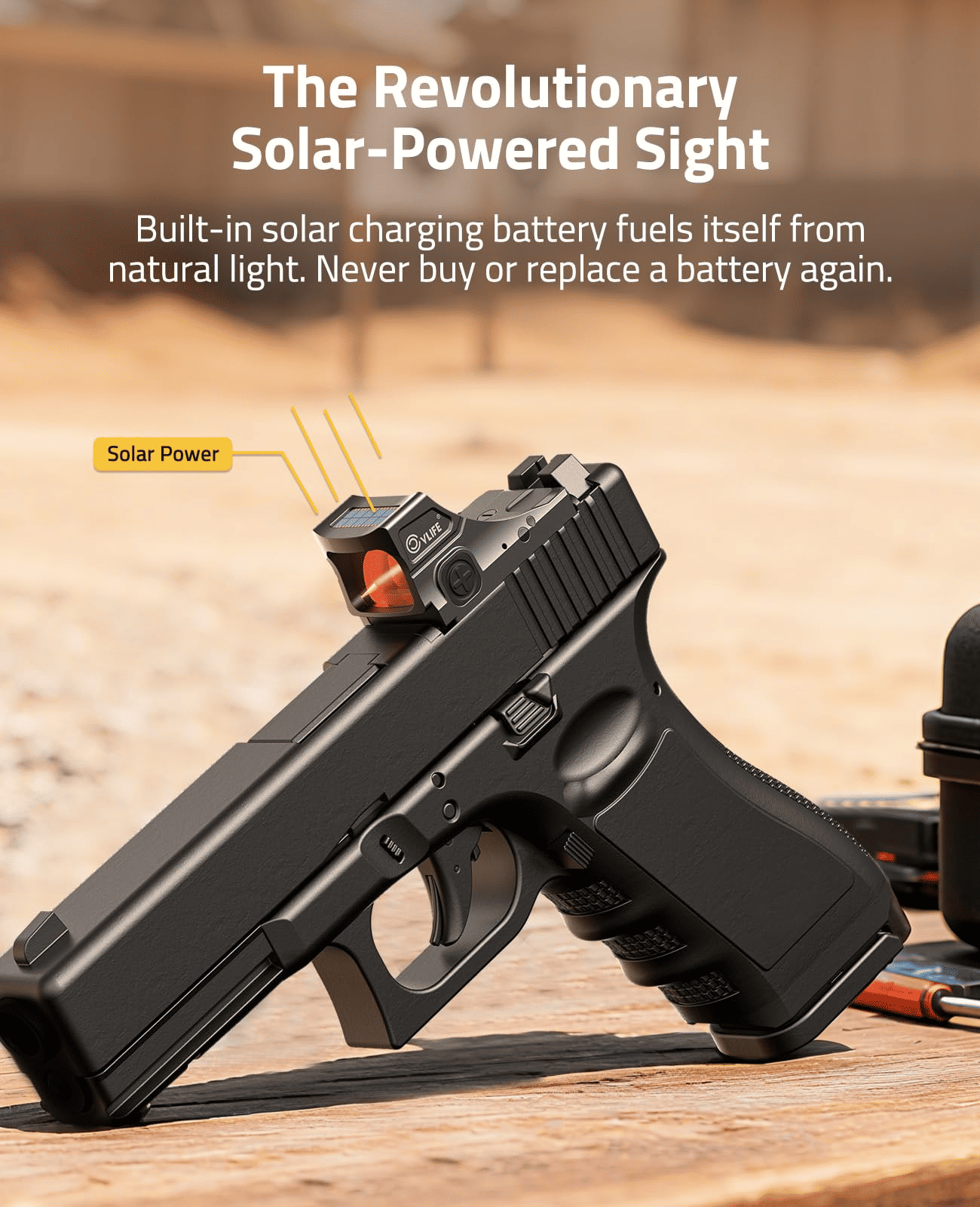 CVLIFE BearMight M05 Solar Red Dot for MOS