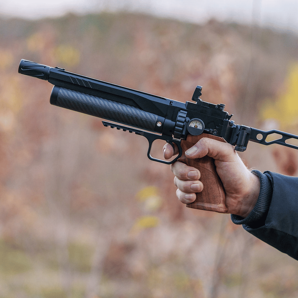 Thumbnail: HomeDefence-24 Air Breaker Muzzle Brake for Huben GK1 Cal 25