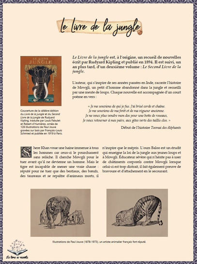 Panneau sur le Livre de la jungle