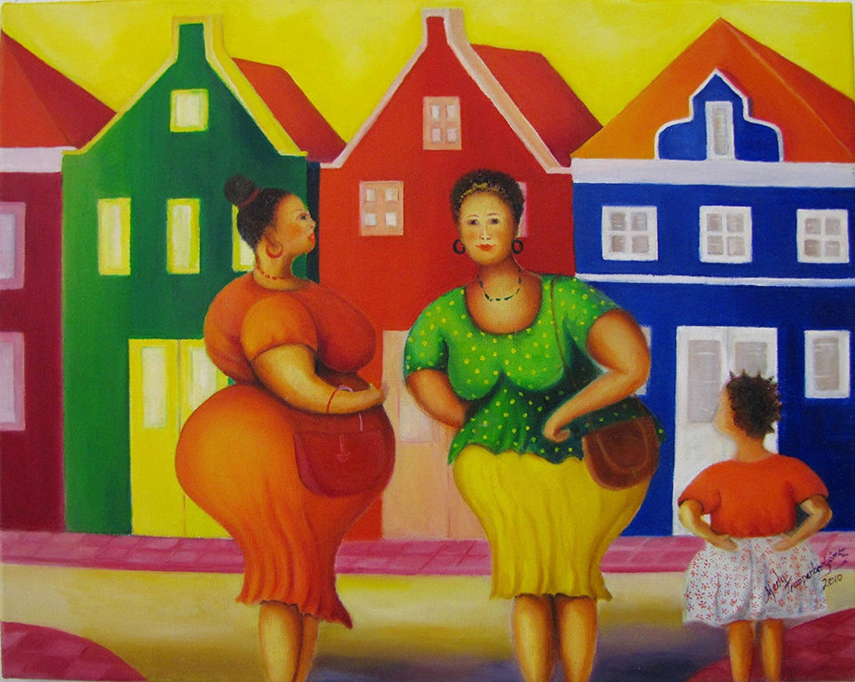 My mom likes to talk - Oil on Canvas