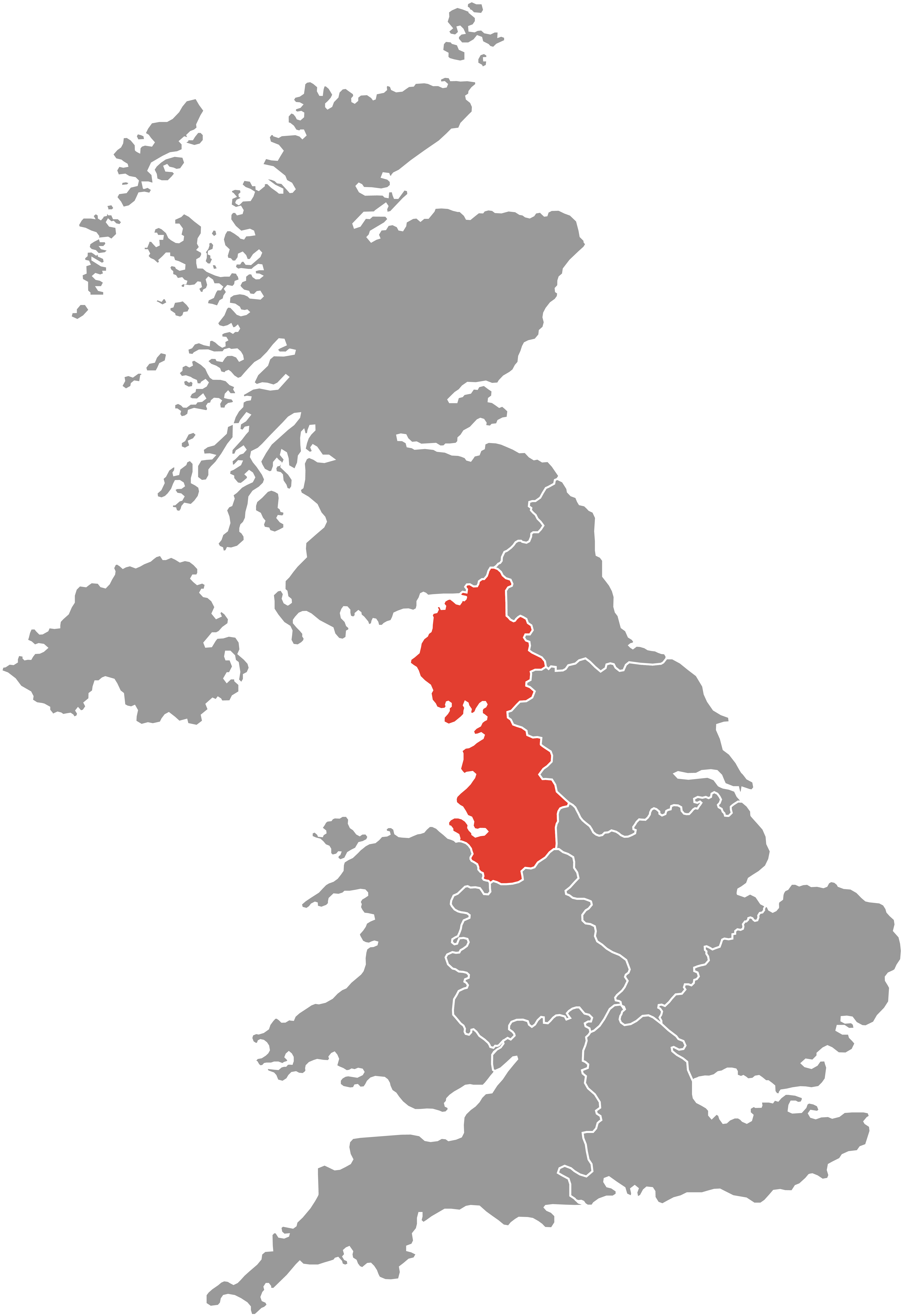CFS North West of England map