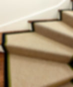 Stair Runner Gallery: beige carpet with dark green trim