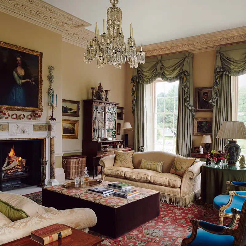 Formal living room of a restored country house