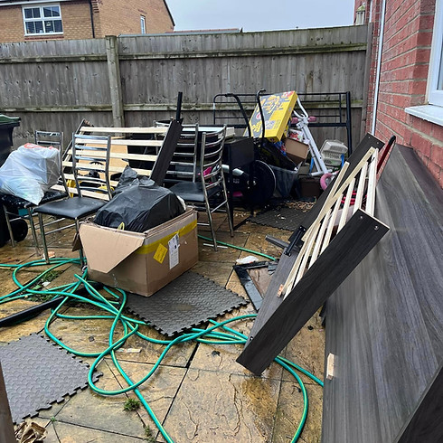 garden furniture removed from property