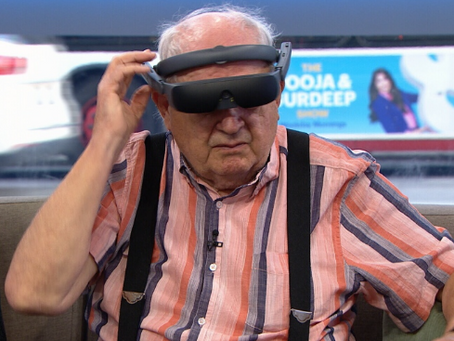 Blind Senior's Dream Realized with Special Glasses at Maple Leafs Game