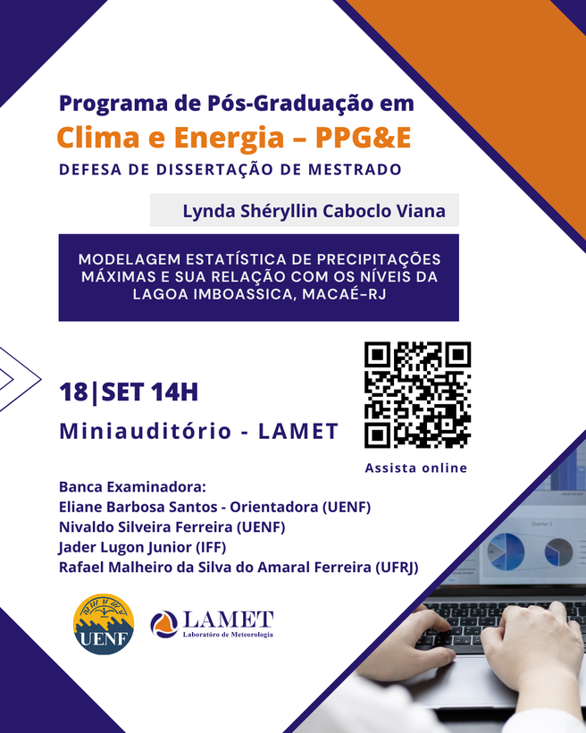Defesa de Dissertação de Mestrado Lynda Shéryllin – PPG&E(LAMET/UENF)