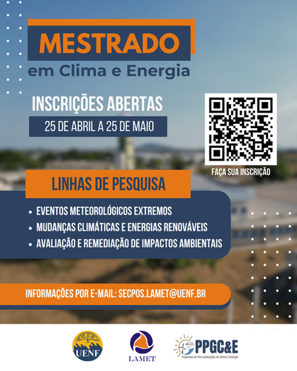 Inscrições abertas para o Mestrado em Clima e Energia 2025/2