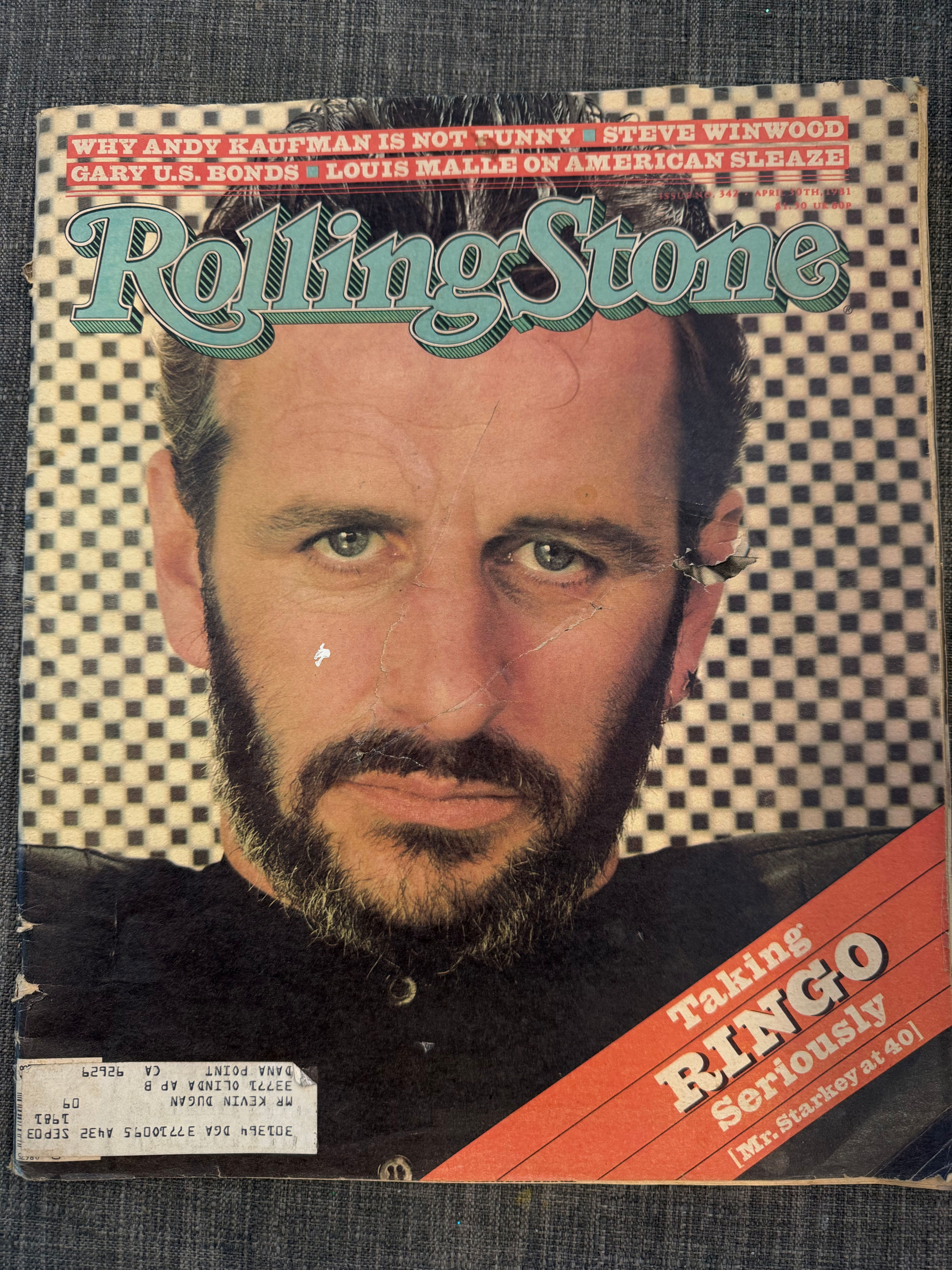 Ringo star rolling stone magazine cover