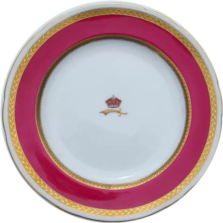 Thumbnail: MAHARAJA GAEKWAD OF BERODA Armorial Crown Crest Plate