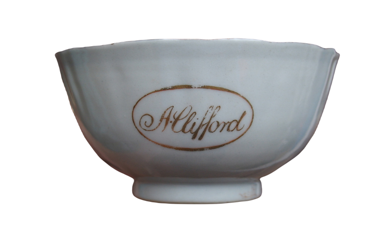 Chinesische Wappenteeschale A.CLIFFORD