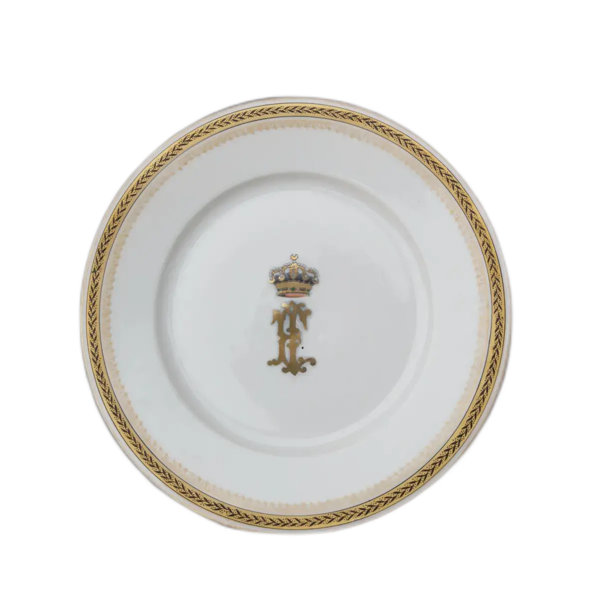 KING FAROUK OF EGYPT Monogram Plate