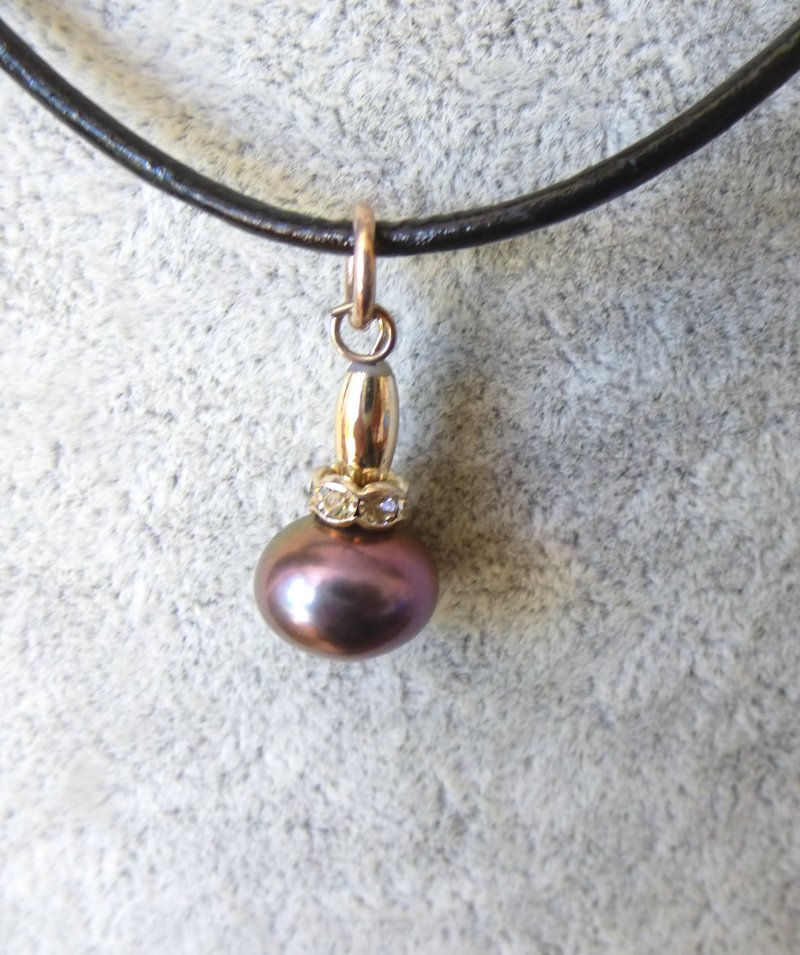 Miniature : Pendentif Perle eau douce P.045