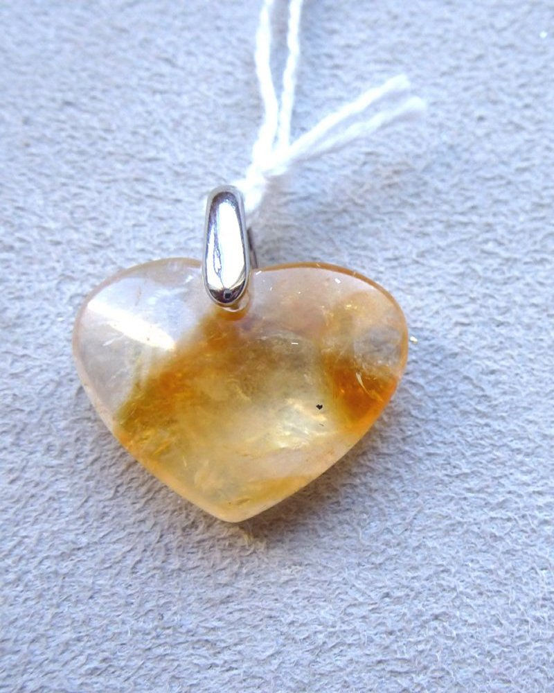 Pendentif Citrine Coeur P.619
