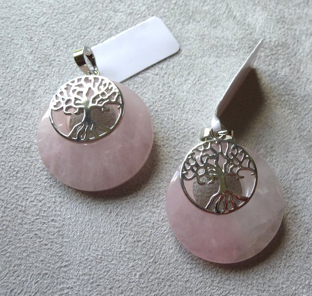 Pendentif Quartz Rose P.446.6.vie